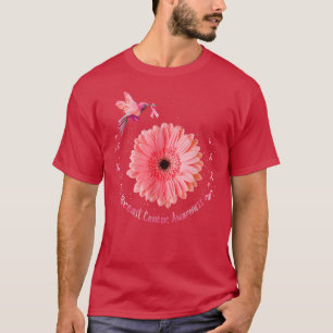 Camiseta Hummingbird Cáncer De Mama De Cinta Rosa De Giro