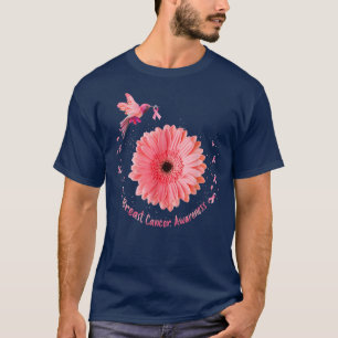 Camiseta Hummingbird Cáncer De Mama De Cinta Rosa De Giro