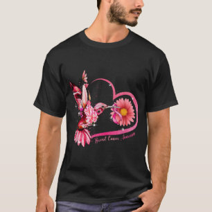 Camiseta Hummingbird Cáncer De Mama De Cinta Rosa De Giro
