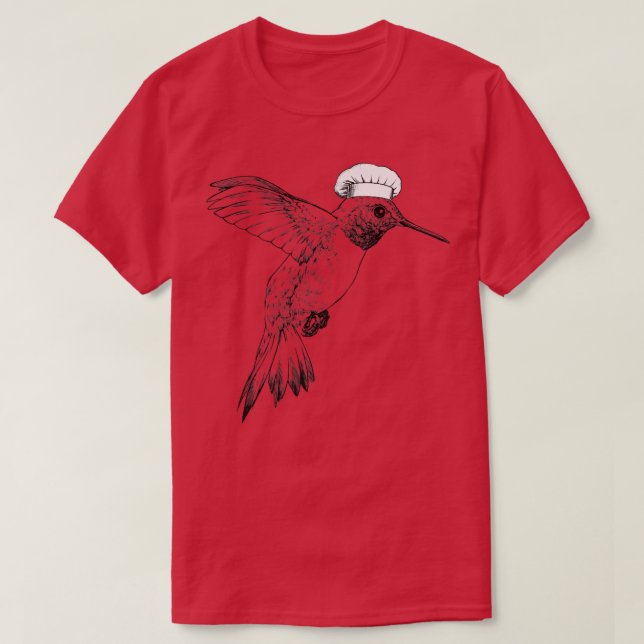 Camiseta Hummingbird Chef Funny Cocinando Cocina (Diseño del anverso)