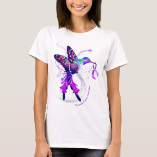 Camiseta Hummingbird Cinta púrpura para el cáncer pancreáti