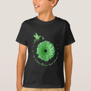 Camiseta Hummingbird Cinta verde girasol enfermedad renal