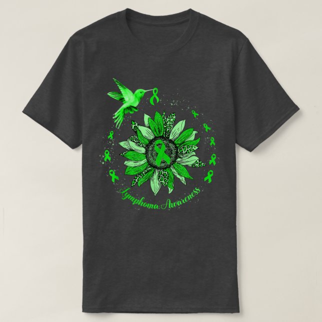 Camiseta Hummingbird Cinta Verde Linfoma Warrio (Diseño del anverso)