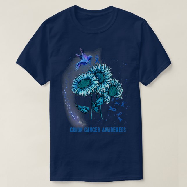 Camiseta Hummingbird Conciencia sobre el cáncer de colon de (Diseño del anverso)