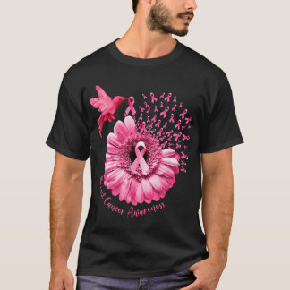 Camiseta Hummingbird Conciencia sobre el cáncer de mama ros