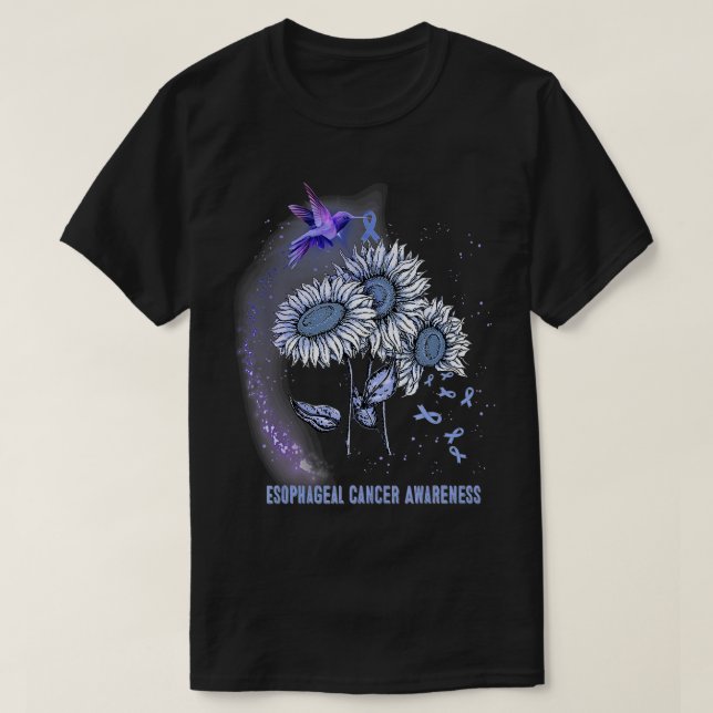 Camiseta Hummingbird Conciencia sobre el cáncer esofágico d (Diseño del anverso)