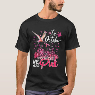 Camiseta Hummingbird En Octubre Usamos Cáncer De Mama Rosa