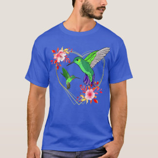 Camiseta Hummingbird Flores del Corazón Rojo Humminbird Hum