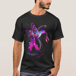 Camiseta Hummingbird Hold Cinta rosa Cáncer de Mama Awarene