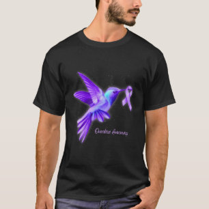 Camiseta Hummingbird Holding Purple Ribbon Sobredosis Aware