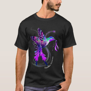 Camiseta Hummingbird Holding Purple Ribbon Sobredosis Aware