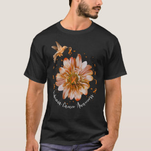 Camiseta Hummingbird Leucemia de girasol Naranja de concien