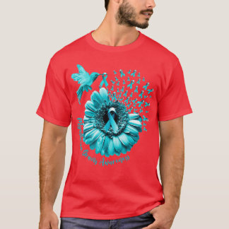 Camiseta Hummingbird Miastenia Verde azulada de girasol Gra