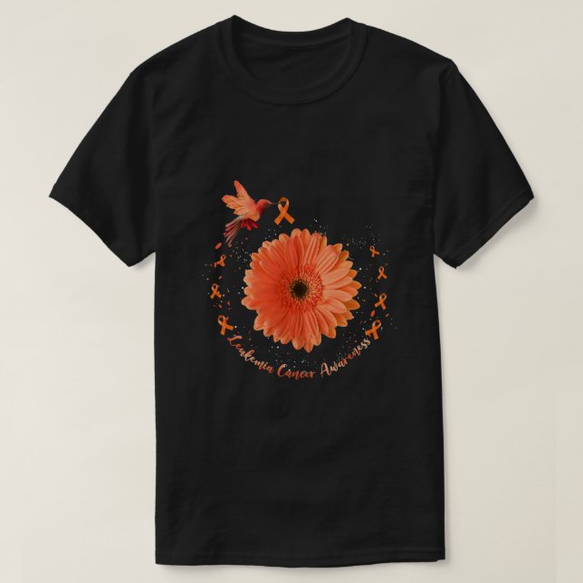 Camiseta Hummingbird Naranja de girasol Leucemia cancerosa (Diseño del anverso)