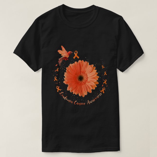 Camiseta Hummingbird Naranja de girasol Leucemia cancerosa (Diseño del anverso)