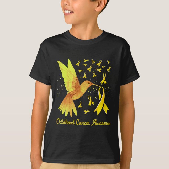 Camiseta Hummingbird Oro Amarillo Concienciación sobre el C (Anverso)