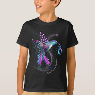 Camiseta Hummingbird Púrpura Cinta Suicida Consciente