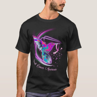 Camiseta Hummingbird ribbon mama cancer de seno aware_fullp