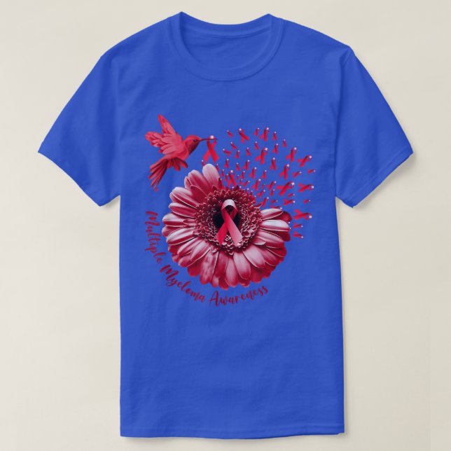 Camiseta Hummingbird Sunflower Burdy Multiple Myeloma  (Diseño del anverso)