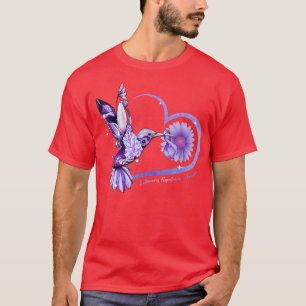 Camiseta Hummingbird Sunflower Corazón Hipertensión Pulmona