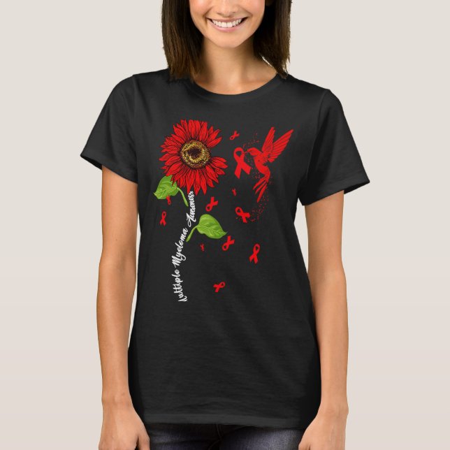 Camiseta Hummingbird & Sunflower Multiple Myeloma Awareness (Anverso)