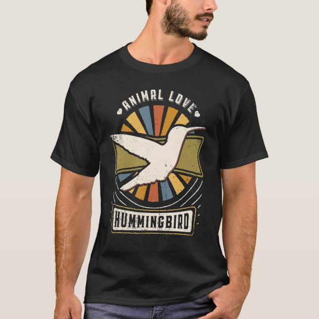Camiseta Hummingbird Vintage Classic Retro Animal (Anverso)