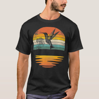 Camiseta Hummingbird Vintage Retro Sunset Hummingbirds