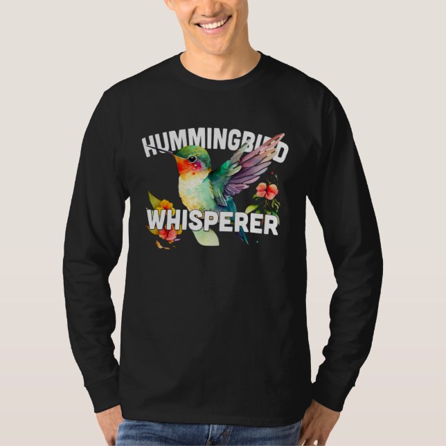 Camiseta Hummingbird Whisperer Cute Hummingbird Water color (Anverso)