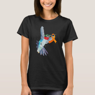 Camiseta Hummingbird y Naranja Ribbon Leukemia