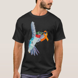 Camiseta Hummingbird y Naranja Ribbon Leukemia