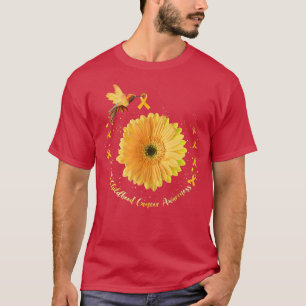 Camiseta Hummingbird Yellow Sunflower Niñez con cáncer