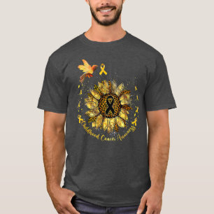 Camiseta Hummingbird Yellow Sunflower Niñez con cáncer