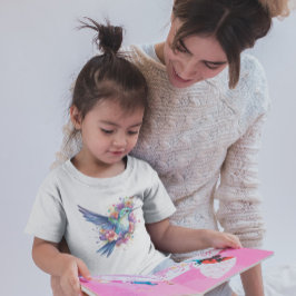 Camiseta Hummingbirds Floral Bouquet Birday Party