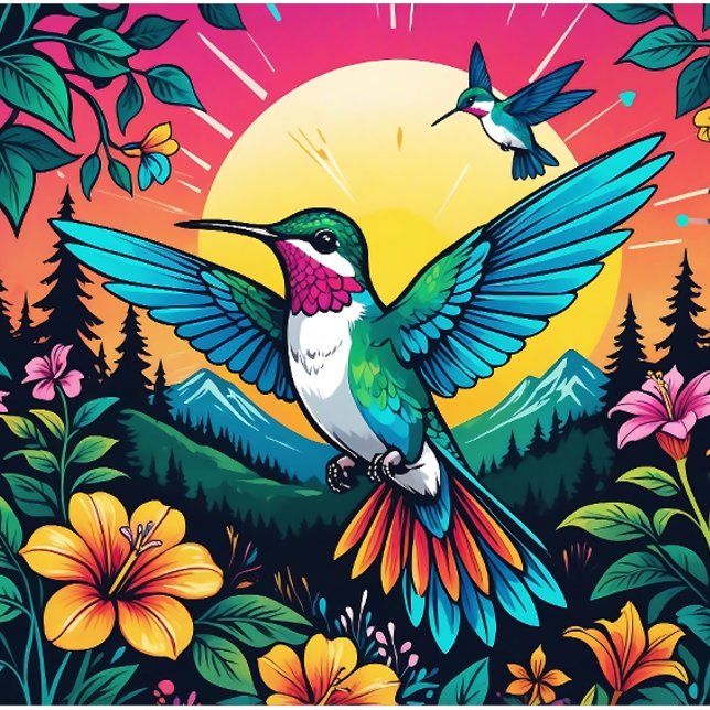 Camiseta Hummingbirds: Joyas aéreas de la naturaleza (hummingbird exotic bird in the garden of flowers)