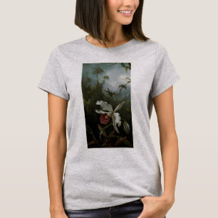 Camiseta Hummingbirds y Orquídea Blanca por Martin J. Heade