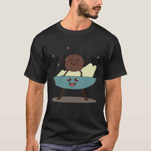 Camiseta Hummus Bowl Dancing With Falafel Healthy Levant (Anverso)
