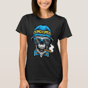 Camiseta Humo de calavera Cigar Hip Hop Rap Beatbox Skatebo