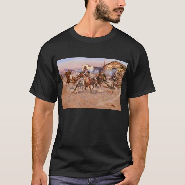 Camiseta Humo de una. 45 de 1908 por Charles Marion Russell (Anverso)