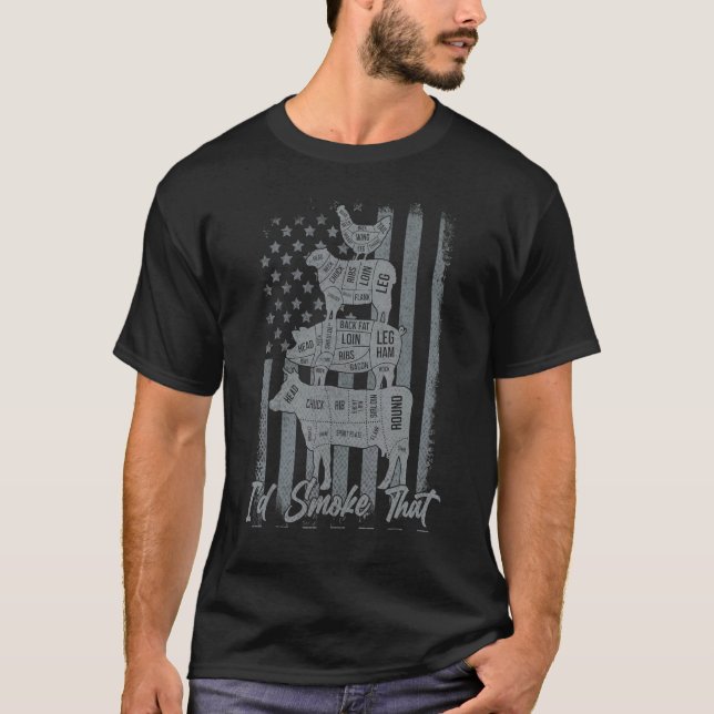 Camiseta Humo esa Parrillada Yo Humaría Que La Bandera Esta (Anverso)