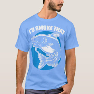 Camiseta Humo Ese Gracioso Pesca De Peces Para Un Fumador C