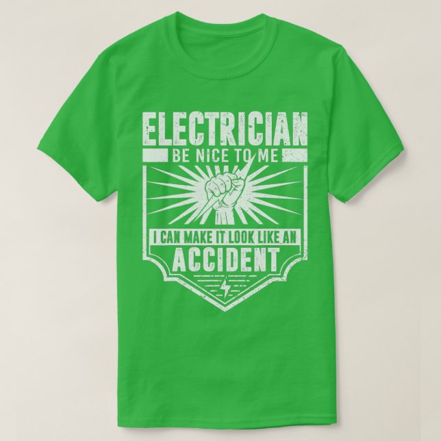 Camiseta Humo, ingeniero eléctrico divertida (Diseño del anverso)