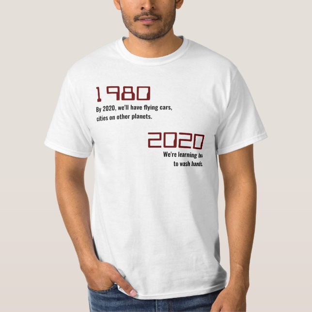 Camiseta Humor 1980 vs 2020 (Anverso)