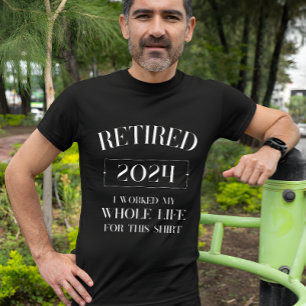 Camiseta Humor 2024 retirada para hombres y mujere