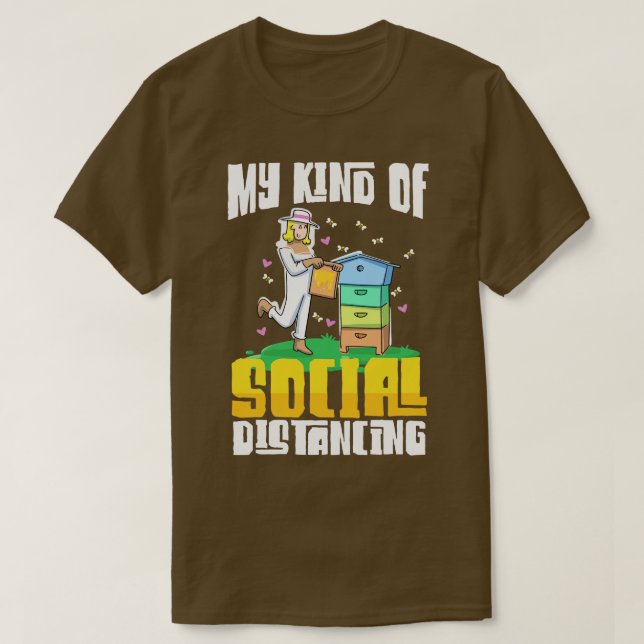 Camiseta Humor a distancia social (Diseño del anverso)