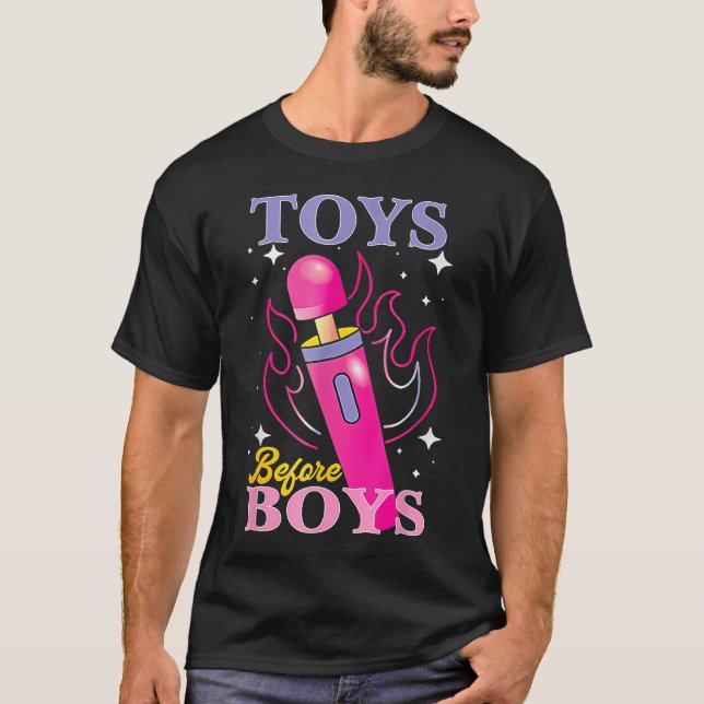 Camiseta Humor adulto diciendo juguetes antes de niños grac (Anverso)