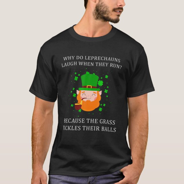 Camiseta Humor adulto Leprechaun Chiste sucio Día de San Pa (Anverso)