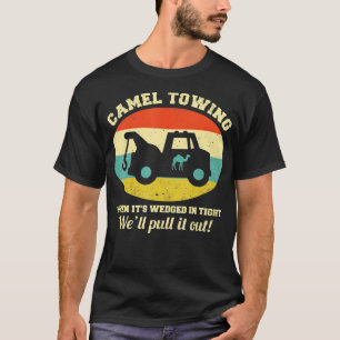 Camiseta Humor adulto retro de remolque de camello dice hon