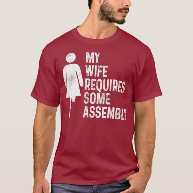 Camiseta Humor amputado Esposa Asamblea Brazo de plomo Rega (Anverso)