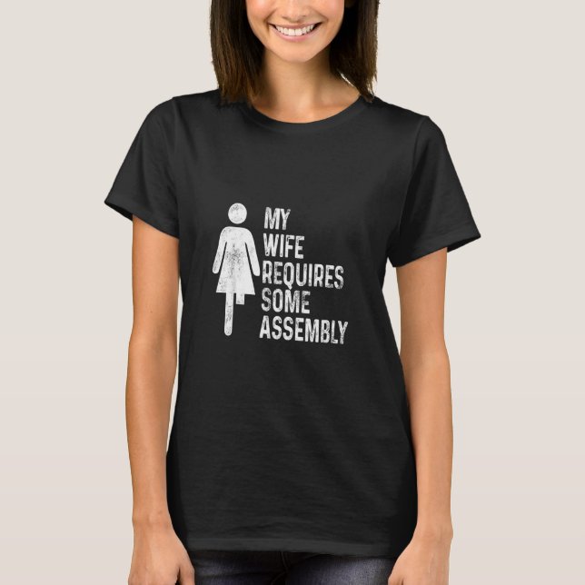 Camiseta Humor amputado Esposa Asamblea de Brazo Leg Recupe (Anverso)