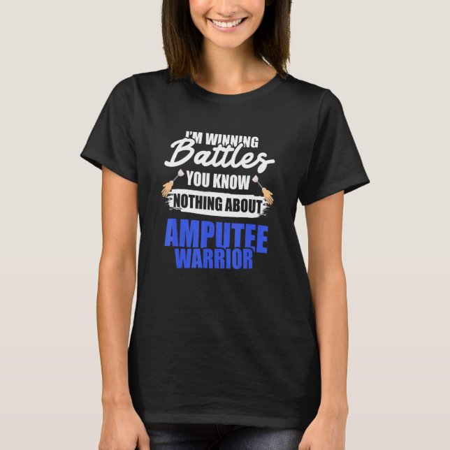 Camiseta Humor amputado sobre recuperación de brazos de pie (Anverso)